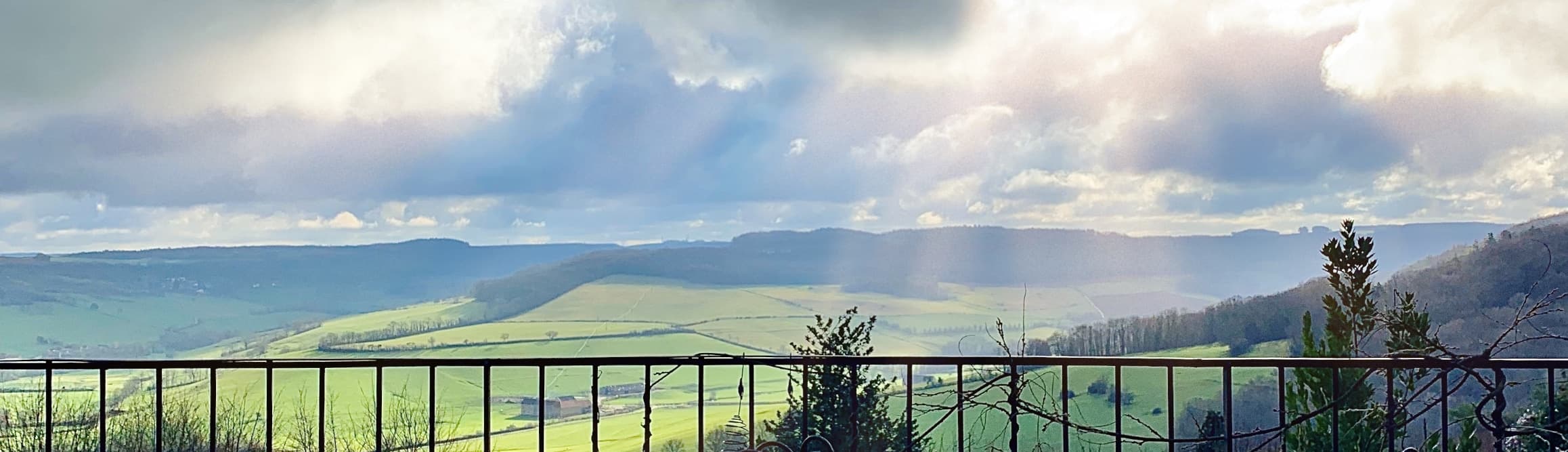 Point de vue de notre terrasse en Hiver de 2020